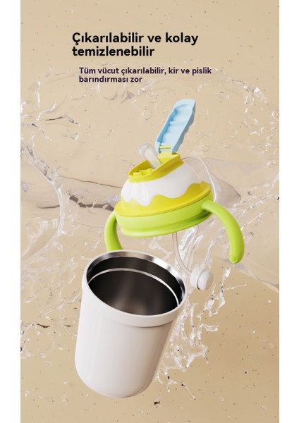 Makaron Çocuk 316 Gıda Sınıfı Paslanmaz Çelik Taşınabilir Pipet Bardak (Yurt Dışından) indirimleri