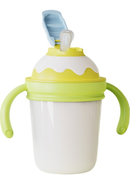 Makaron Çocuk 316 Gıda Sınıfı Paslanmaz Çelik Taşınabilir Pipet Bardak (Yurt Dışından)
