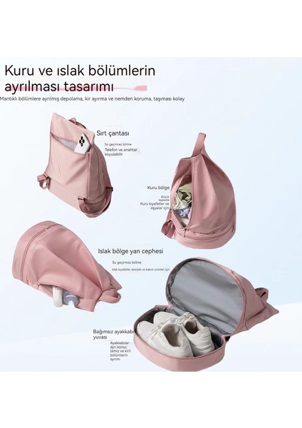 Islak ve Kuru Su Geçirmez Cep Kısa Mesafe Omuz Büyük Kapasiteli Ayırma Seyahat Çantası (Yurt Dışından) fırsatları