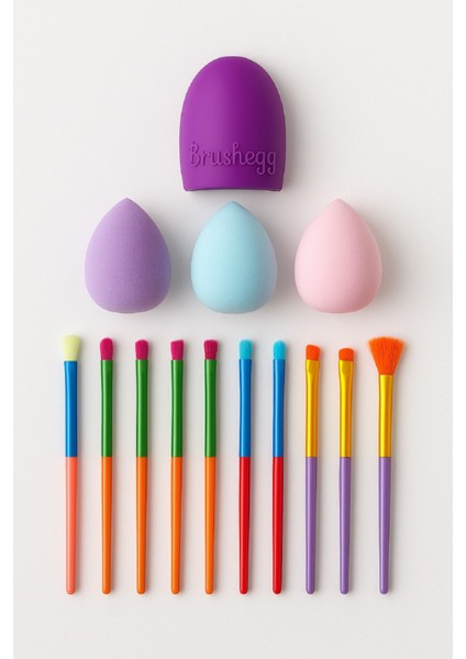 15 Parça Makyaj Fırçası & Damla Fondöten Süngeri & Brushegg 3'lü Set Güzellik Makyaj Bakım indirimleri