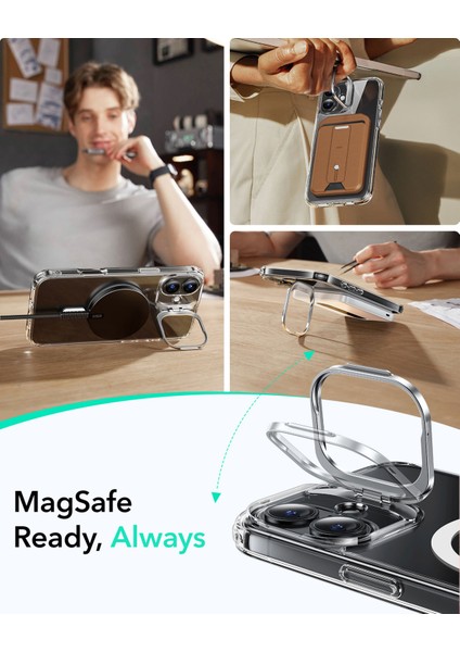 Iphone 16 Plus Halolock Magsafe Classic Hybrid Stantlı Silikon Kılıf + Ekran Koruyucu Set fiyatları