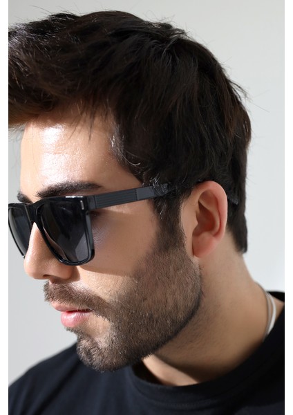 Erkek Kare Aksesuarlı Polarize Güneş Gözlüğü 23041 C2 P modelleri