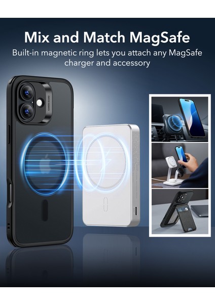 Iphone 16 Plus Halolock Magsafe Classic Hybrid Stantlı Silikon Kılıf + Ekran Koruyucu Set fırsatları