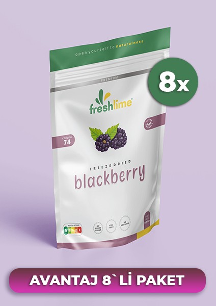 8`li Avantaj Paket Böğürtlen Kuru Meyve Cipsi - 160 gr