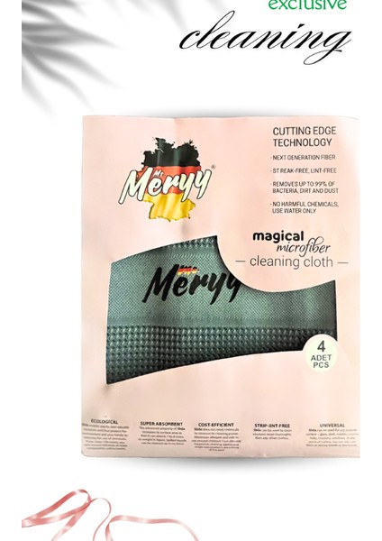 4 Adet Microfiber Genel Temiz Bezi | + 1 Adet Oto Yıkama Süngeri Hediye! modelleri