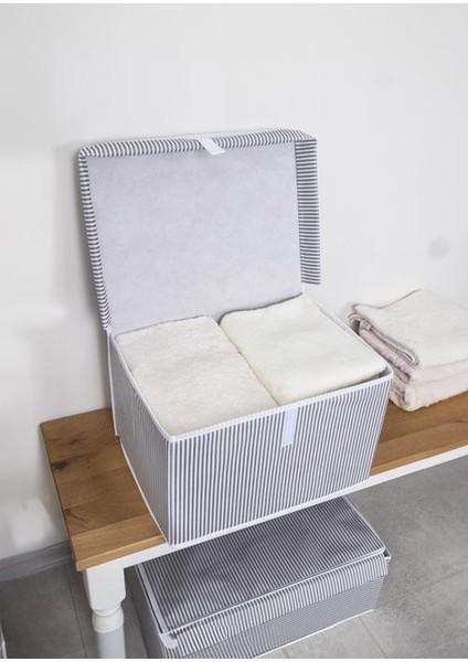 2 Adet Çok Amaçlı Kutu Mini Organizer Düzenleyici Gri 40*30*26 cm modelleri
