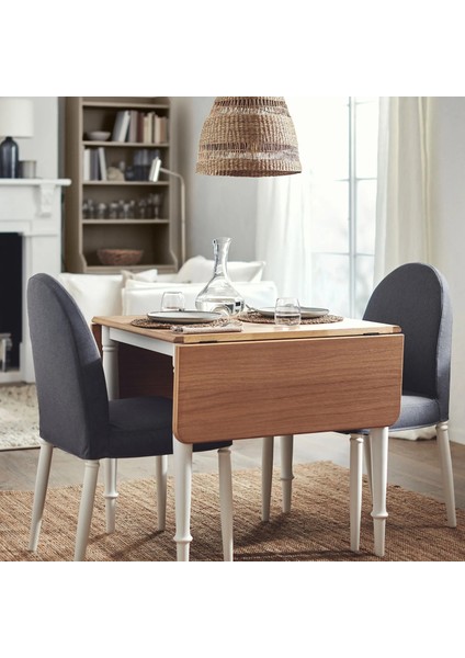 Danderyd Mutfak Masası 74 x 74 cm Beyaz Meşe Kaplama 2-4 Kişilik Katlanır modelleri