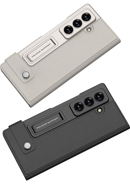 Samsung Galaxy Z Fold 7 Kılıf S Pen Kalem Bölmeli 360 Cüzdanlı Kartlıklı Standlı Mıknatıslı Premium Deri Kapak modelleri