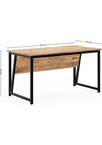 Ms2 Çalışma Masası,ofis Masası - 70X140 cm - Çam
