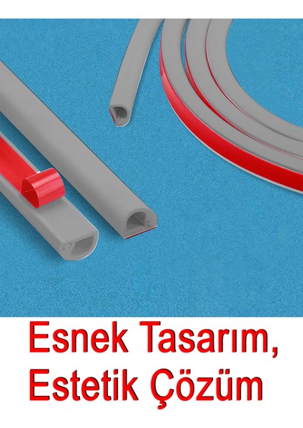 Esnek Kablo Kanalı Gri / GT-KK02 fiyatları