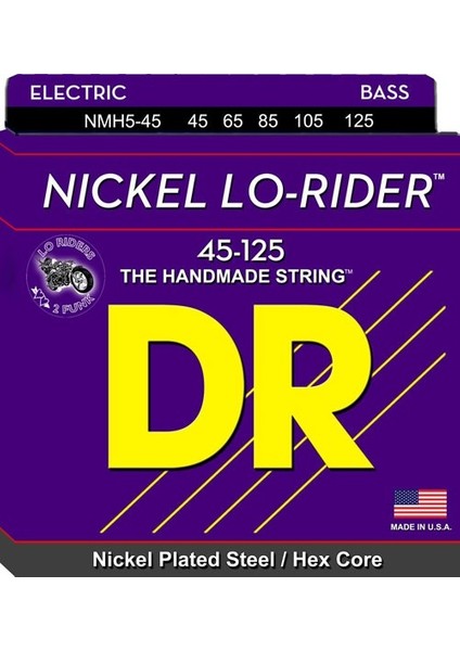 Nmh5-45 Nickel Lo-Rider 5 Telli Bas Gitar Teli (Medium 45-125)