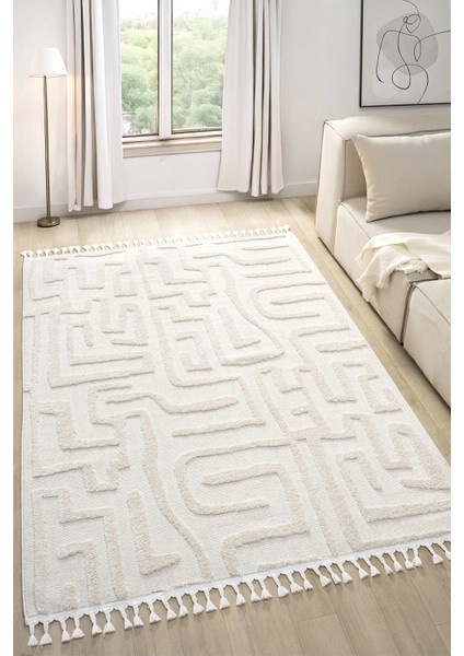 Krem Renk Modern Dokuma Halı Yolluk Antre Oturma Odası Salon Mutfak Halısı fiyatları