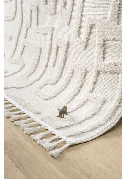 Krem Renk Modern Dokuma Halı Yolluk Antre Oturma Odası Salon Mutfak Halısı modelleri