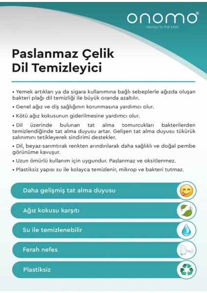 Paslanmaz Çelik Dil Temizleyici / Dil Sıyırıcı modelleri