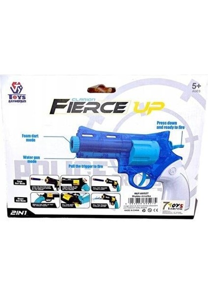 Oyuncak 2'si 1 Arada Dart Atan ve Revolver Su Tabancası 05705 Mavi modelleri