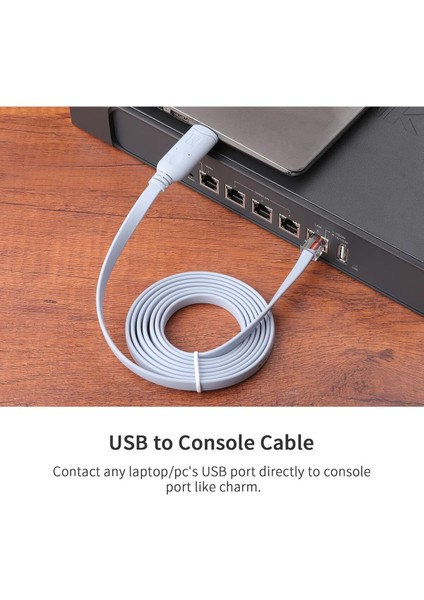 SE-7015 Konsol Kablosu, Cisco Konsol Kablosu, CH340 Çipli USB Konsol Kablosu Uyumlu 1,8 Metre fırsatları