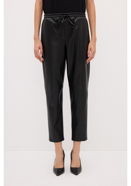 Beli Lastikli Deri Pantolon Siyah 15343139001 fiyatları
