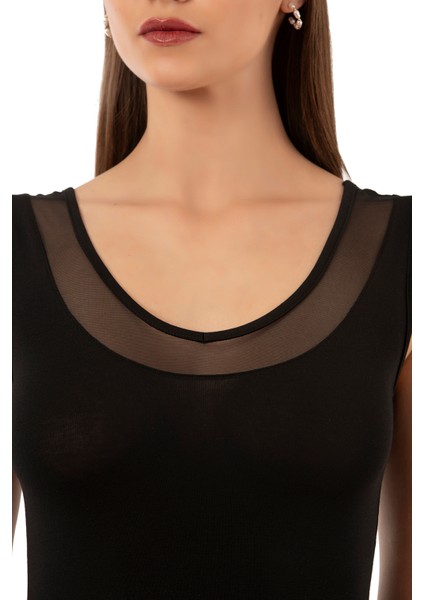 Özkan 22848 3'lü Paket Kadın Modal Pamuklu Kalın Askılı V Yaka Tül Detaylı Atlet indirimleri