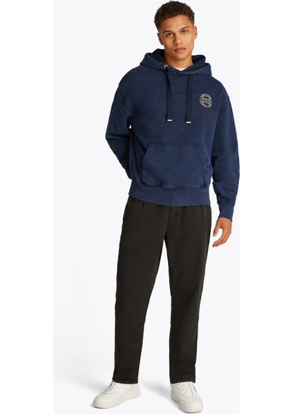 Kapüşon Yaka Koyu Lacivert Erkek Sweatshırt DM0DM20831C1G Tjc Rlx Best Vrsıty