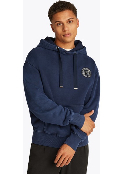 Kapüşon Yaka Koyu Lacivert Erkek Sweatshırt DM0DM20831C1G Tjc Rlx Best Vrsıty fiyatları