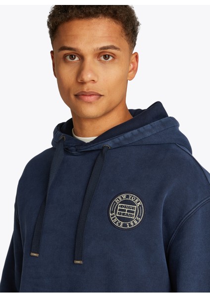 Kapüşon Yaka Koyu Lacivert Erkek Sweatshırt DM0DM20831C1G Tjc Rlx Best Vrsıty modelleri