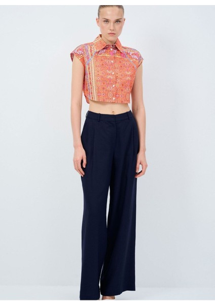 Keten Pantolon Lacivert 15345243001 fırsatları