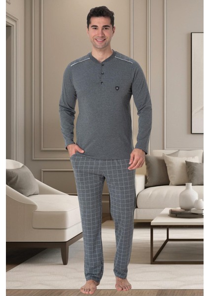 Mecit 2902 Füme Büyük Beden Erkek Pijama Takımı
