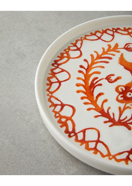 Birdie Seramik 4'lü Pasta Tabağı 20 cm Renkli modelleri