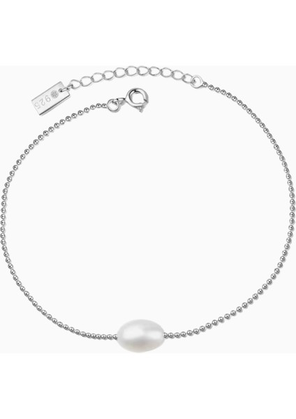 Aılorıa Mısakı Bilezik, 925 Ayar Gümüş ve Tatlı Su Incisiyle Zarif ve Modern