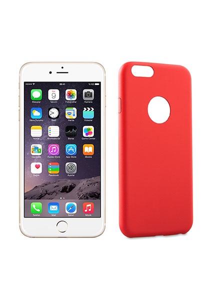 ESLIFETECH26AKSESUAR Iphone 6 Uyumlu Silikon Koruma Kılıf Kırmızı fiyatları