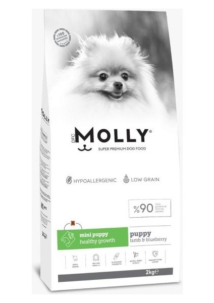 Kuzulu ve Yabanmersinli Mini Irk Yavru Köpek Maması 2 kg