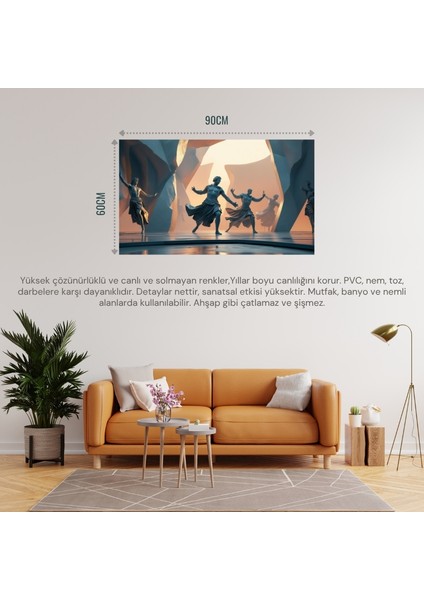 Soyut Tablo Fantastik Niş 02 Çerçevesiz 90X60CM Pvc Tablo