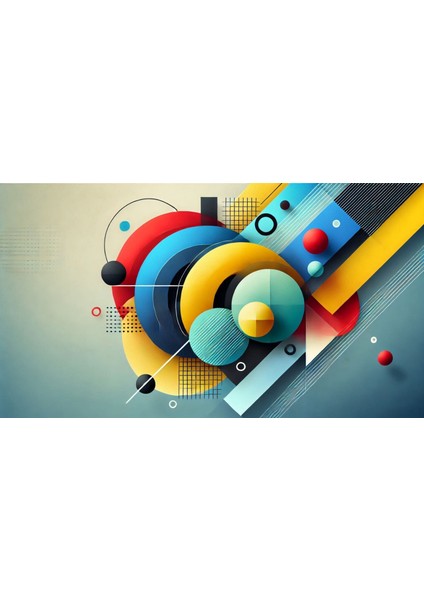 Soyut Geometrik Şekiller ve Renkler 02 Çerçevesiz 90X60CM Pvc Tablo fiyatları