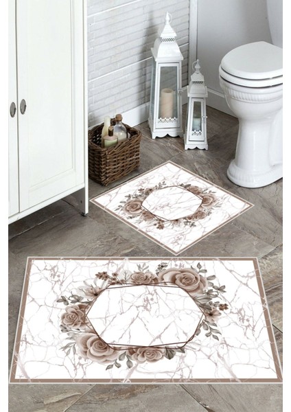 Multi kaymaz Taban Tasarım Banyo Paspas MN-169
