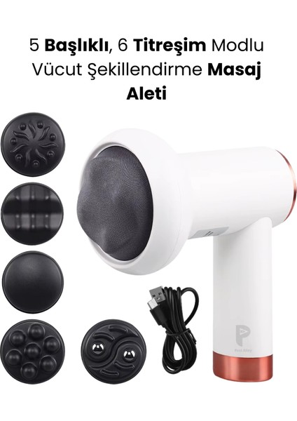 5 Başlıklı, 6 Titreşim Modlu Vücut Şekillendirme Masaj Aleti fırsatları