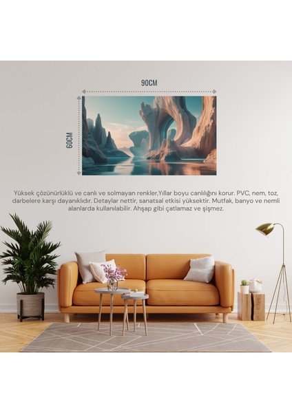 Soyut Tablo Fantastik Niş 01 Çerçevesiz 90X60CM Pvc Tablo