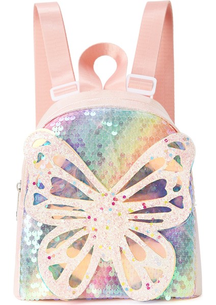 亚马逊经典背包可爱蝴蝶时尚双肩包儿童迷你防水亮片书包 (Yurt Dışından)