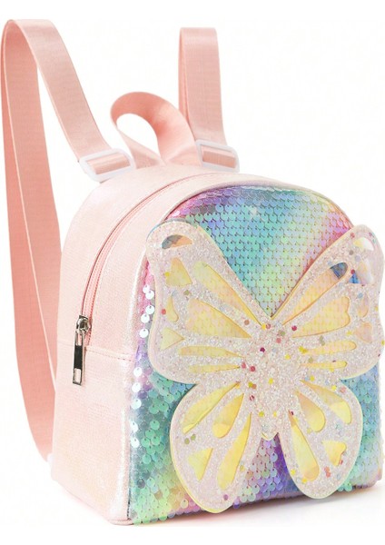 亚马逊经典背包可爱蝴蝶时尚双肩包儿童迷你防水亮片书包 (Yurt Dışından) fırsatları