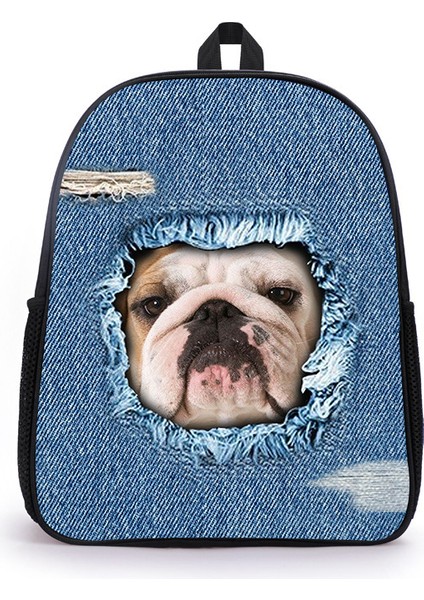 Kedi ve Köpek Öğrenci Okul Çantası Büyük Kapasiteli Karikatür Baskılı Çocuk Sırt (Yurt Dışından)