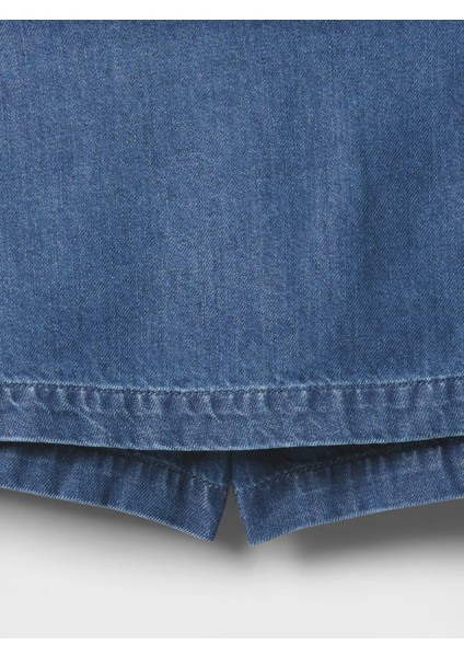 Kadın Mavi Ultrasoft Denim Mini Etek modelleri