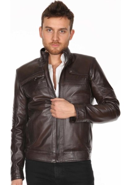 Hakiki Deri Kahverengi Clark Hakim Yaka Erkek Deri Ceket fiyatları
