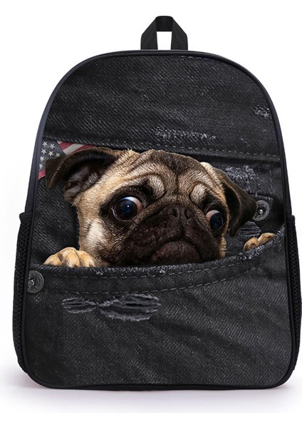 Kedi ve Köpek Öğrenci Okul Çantası Büyük Kapasiteli Karikatür Baskılı Çocuk Sırt (Yurt Dışından)