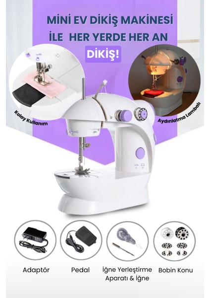 Pedallı Dikiş Makinesi 6W Yüksek Güç, Çok Kullanımlı Taşınabilir indirimleri