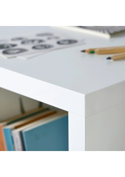 Kallax Çalışma Masası Beyaz 77 x 60 x 147 cm Kitaplıklı Depolamalı Ayarlanabilir modelleri