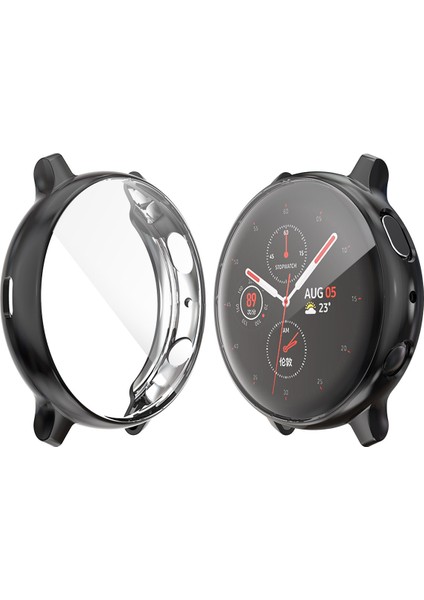 Hat Prınce Her Yönüyle Koruyucu Elektrokaplama Tpu Saat Kılıfı Samsung Galaxy Watch Active2 44MM-SIYAH (Yurt Dışından)