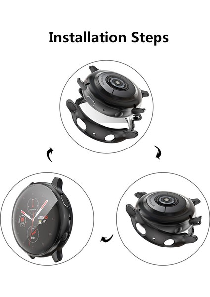 Hat Prınce Her Yönüyle Koruyucu Elektrokaplama Tpu Saat Kılıfı Samsung Galaxy Watch Active2 44MM-SIYAH (Yurt Dışından) indirimleri