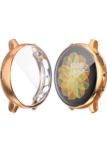 Hat Prınce Her Yönüyle Koruyucu Elektrokaplama Tpu Saat Kılıfı Samsung Galaxy Watch Active2 44MM - Altın (Yurt Dışından)