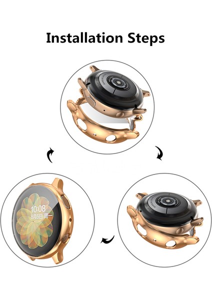 Hat Prınce Her Yönüyle Koruyucu Elektrokaplama Tpu Saat Kılıfı Samsung Galaxy Watch Active2 44MM - Altın (Yurt Dışından) indirimleri