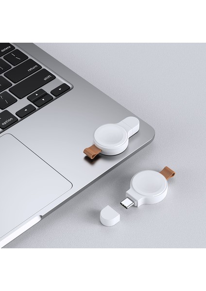 Apple Watch Series 1-8 Mini Manyetik Kablosuz Şarj Pedi Akıllı Saat Şarj Cihazı Usb-C Fişli - Beyaz (Yurt Dışından) indirimleri