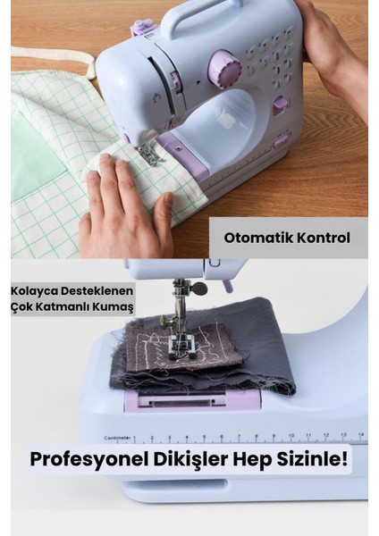 Çok Fonksiyonlu 12 Fonksiyonlu Profesyonel Dikiş Makinesi Dikiş Çantalı indirimleri